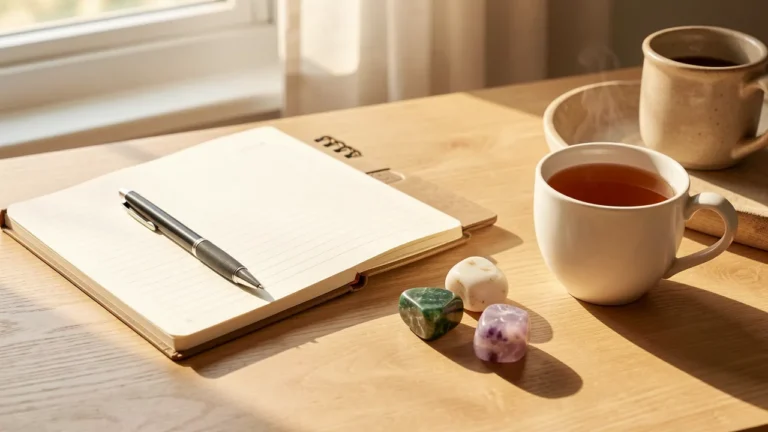 Cristaux et journal de bord, un rituel d’introspection réfléchi